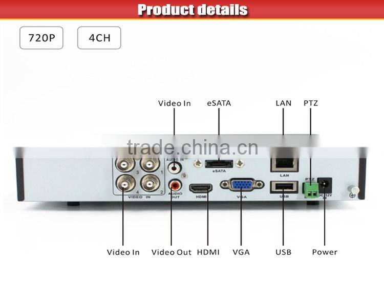 top sale 4CH 720P P2P instruction cctv ip camera dvr