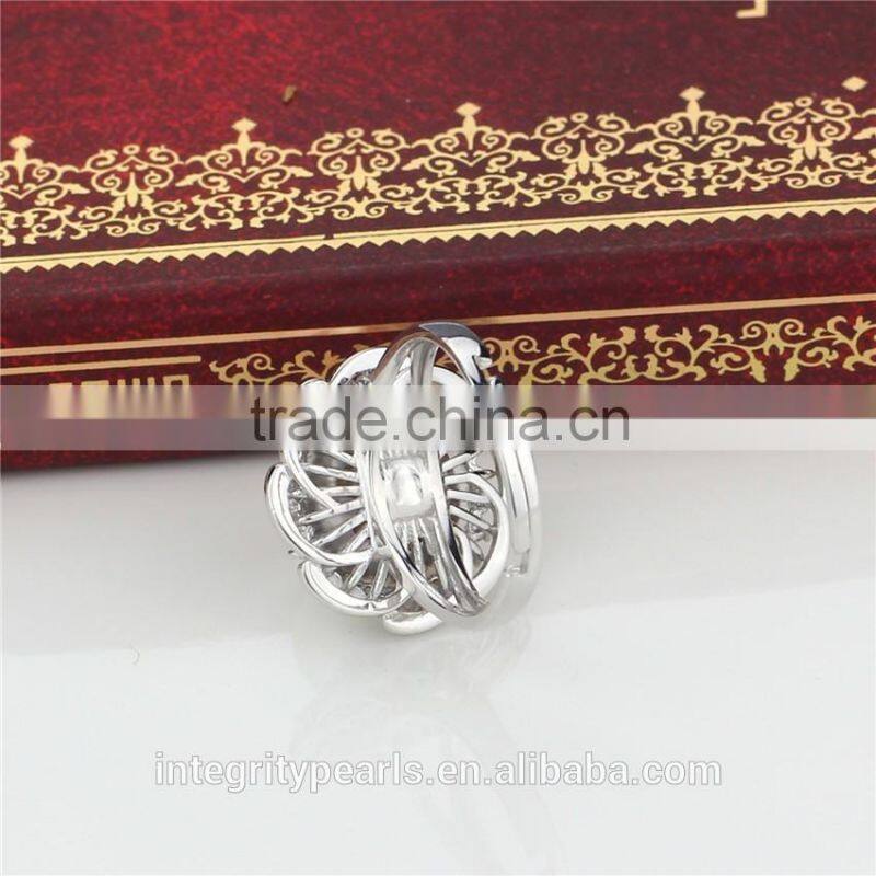 925 stering silver AA 7.5 - 8 mm freshwater pearl ring