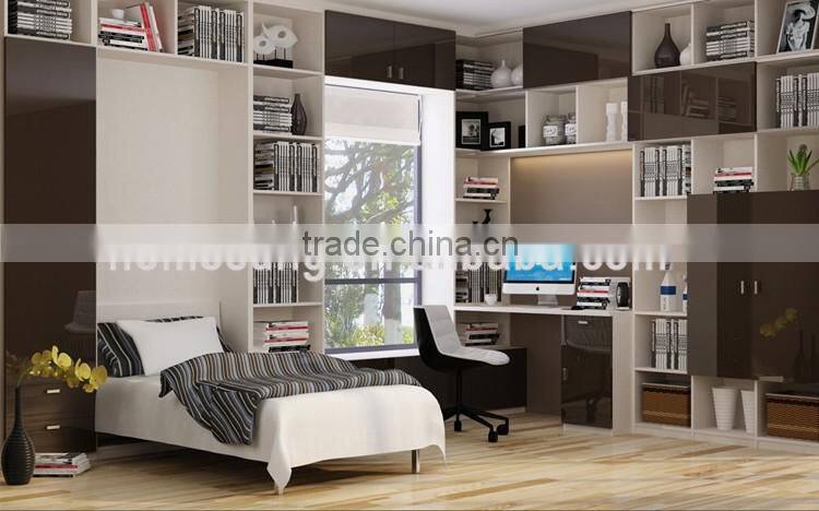 Modern Furniture Design Study Table And Colorful Wooden Kids Bookshelf