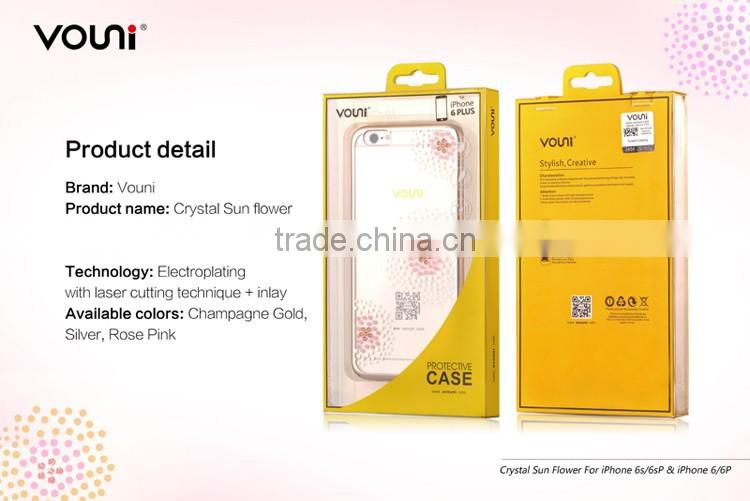 2017 Cell Phone Trending Products Crystal Electroplating PC Back Cases Cover For Iphone 6 6S 6 Plus