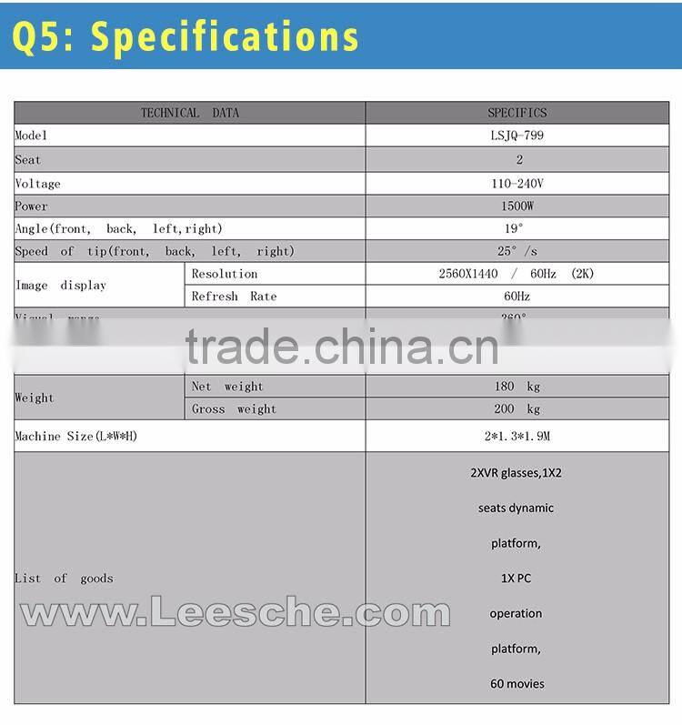 LSJQ-799 Dynamic Virtual 9d vr virtual reality cinema simulator optical gaming mouse truck mobile 9d cinema