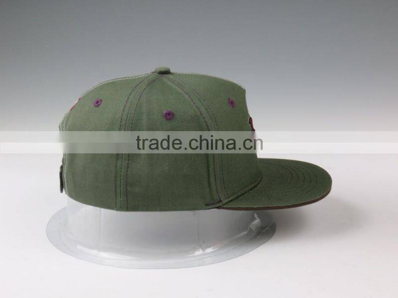 CUSTOM CHEAP GREEN FLAT BRIM KID SNAPBACK HAT