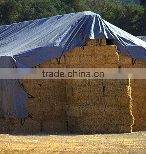 20' X 40' 6oz Heavy Duty Premium Silver Hay Tarp - 12 Mil Thickness