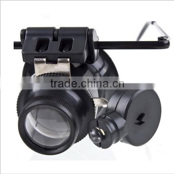 headset glasses type watch repair magnifier with led light magnifier