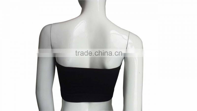 Top quality seamless strapless tube bra