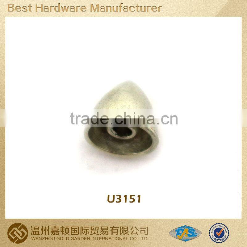 Flat debosed round rivets snap rivet fastener for bags