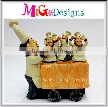 best selling Polyresin fruit knives sets chef shaped custom design welcome