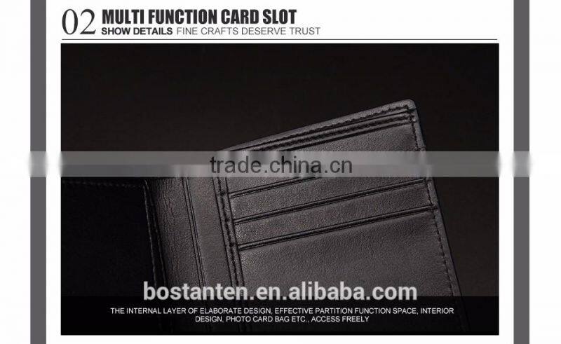 cowhide leather men short wallet pocket designer purses