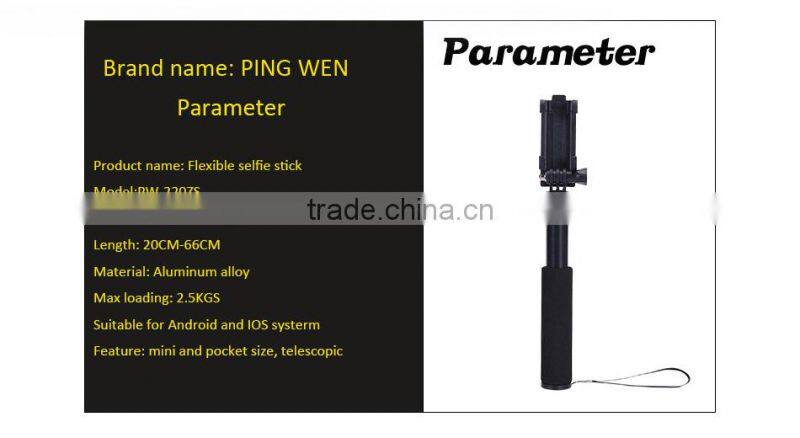 Best choice fashion aluminum selfie stick cheap and quality monopod for factory wholesale