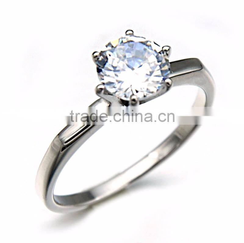 Classic Women Jewelry Silver Never Fade Diamond Stainless Steel Finger Ring