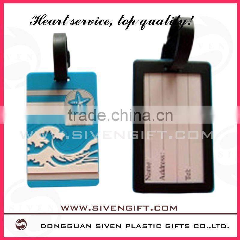 Embossed Soft Pvc Luggage Tag Custom Luggage Tag