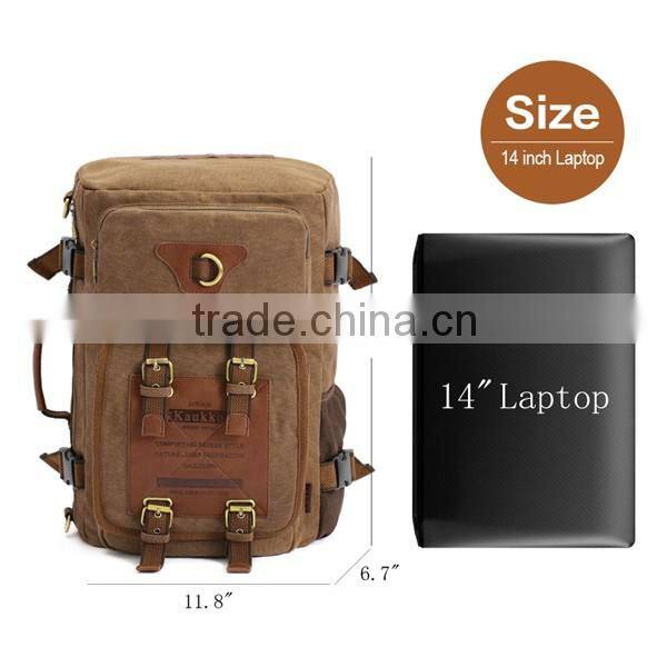 Kaukko wholesale canvas brown travel duffel bag for sale FH05