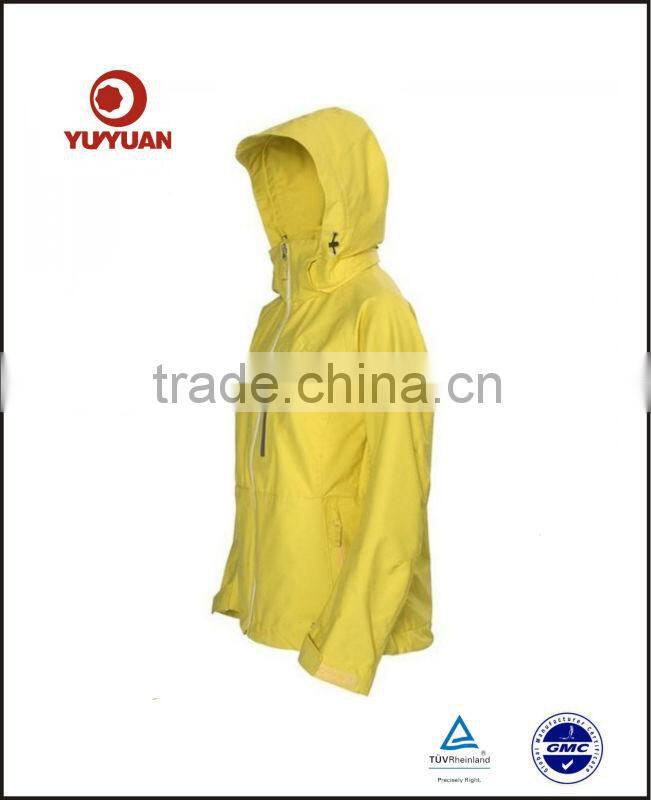 High quality waterproof breathable plain ski jacket with hood