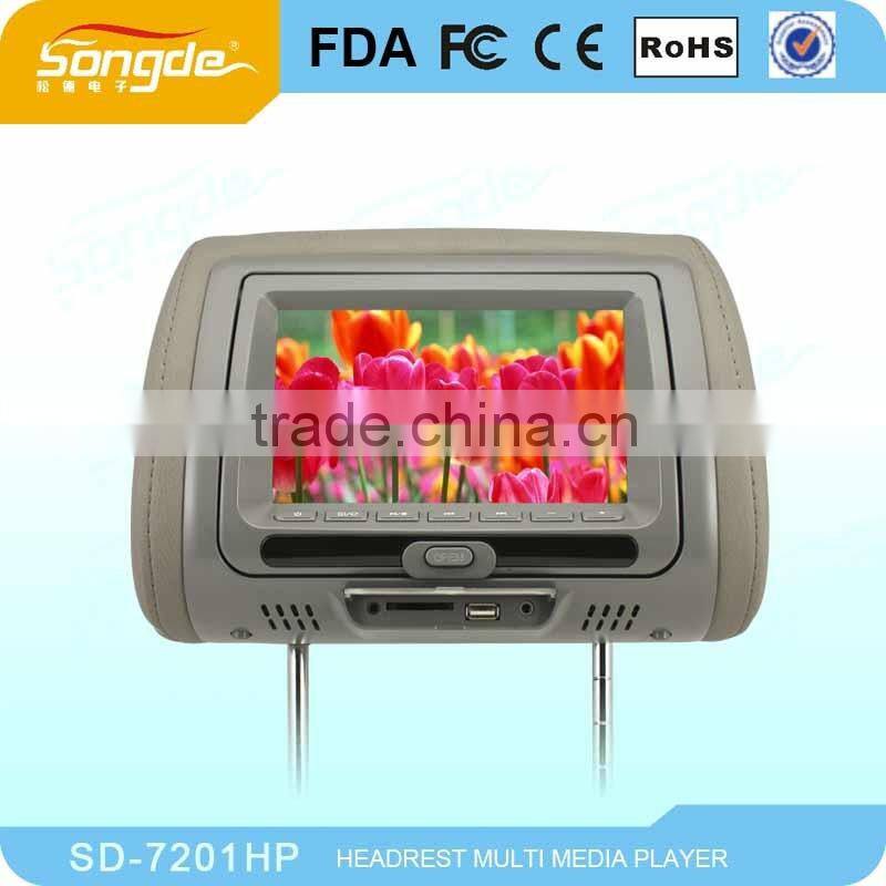 7inch/9inch Car Headrest Monitor with USB/SD Card and IR Transmitter Function