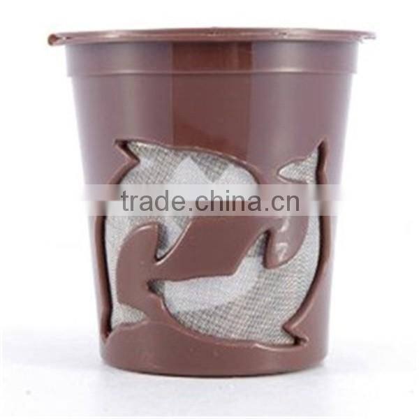 Single serve coffee filter disposable cups for use in keurig brewer