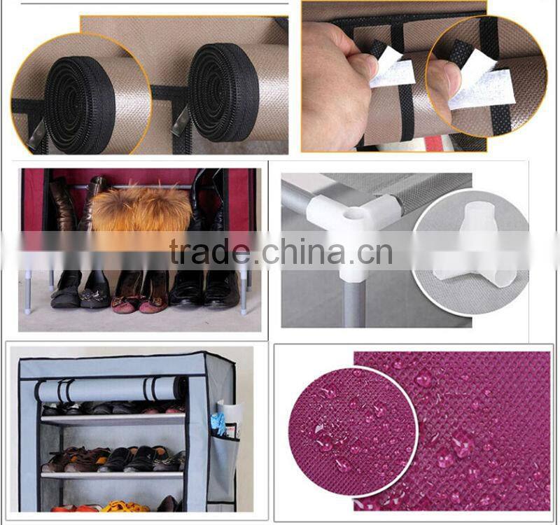 Folding wardrobe for bedroom designs diy cloth canvas wardrobe (FH-CS0505 )