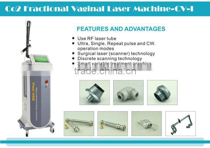 RF drive CO2 fractional laser machine for skin rejuvenation scars removal&acne removal--CV-I
