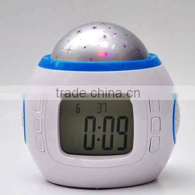 Novelty mini table clock,1 in 4 Digital 4-side Rotation digital alarm clock YF2606