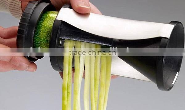 high quality commercial tri-blade plastic spiral vegetable slicer