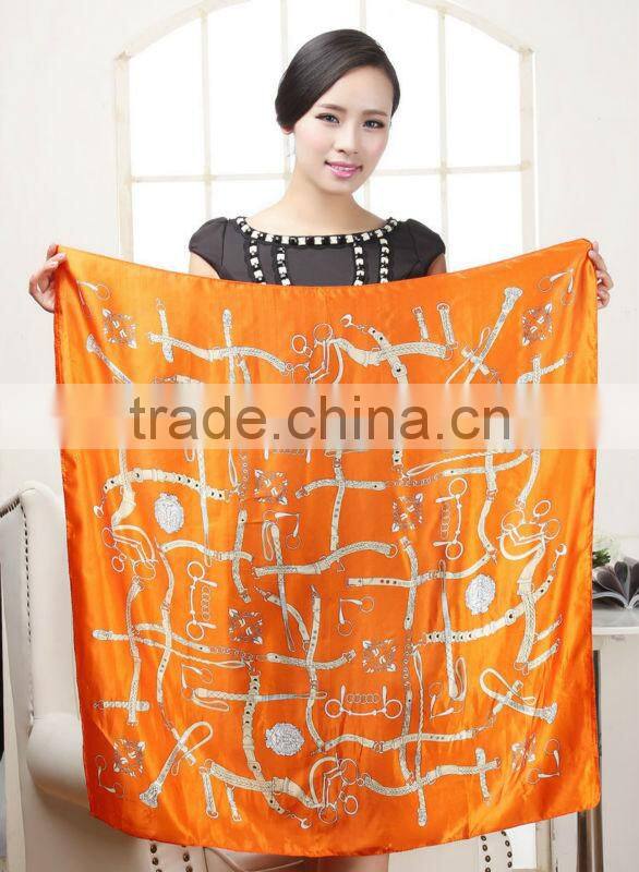 New Fashion Women Lady Large Square Scarf Silk Head Wrap Kerchief Neck Satin Scarf Shawl