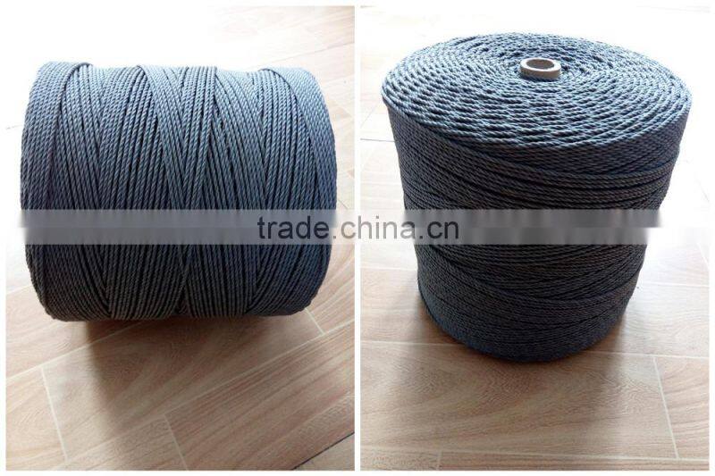 3 strand twisted 1.5 mm nylon cording polyethylene corda