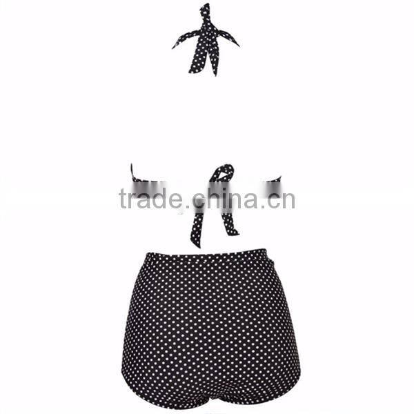 2017 high waist swimwear with colorful style