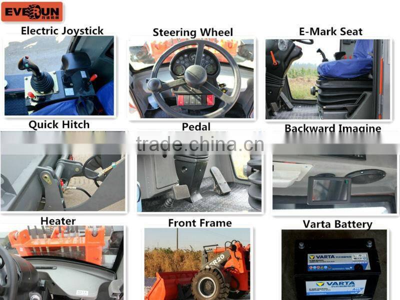 Everun ER20 CE Approved Wheel Loader with Log Grapple