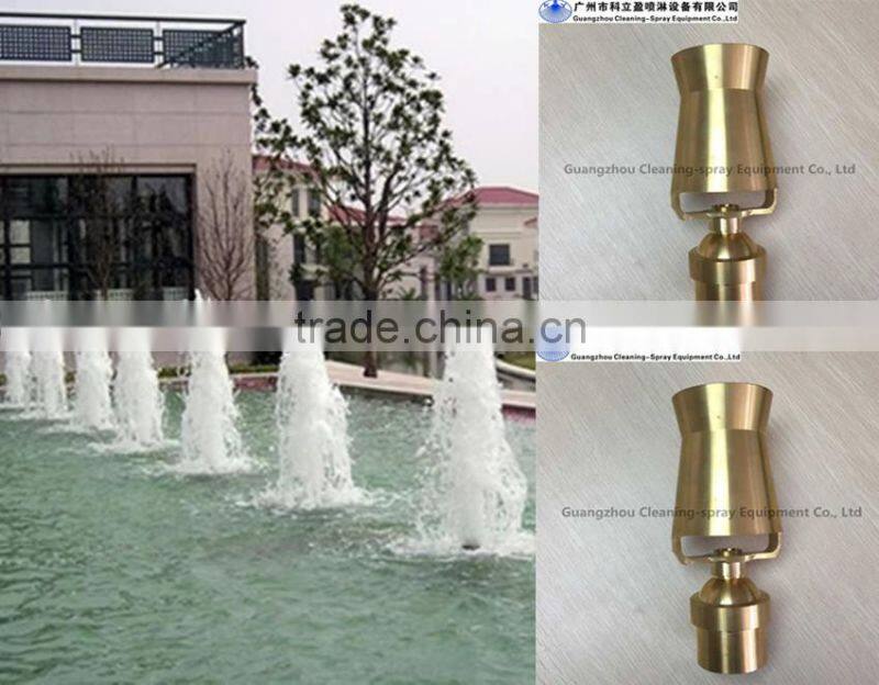 Low pressure copper water jet fountain nozzles