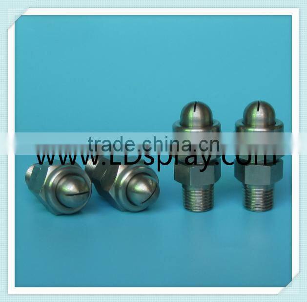 Stainless steel or brass flat fan spray air water jet nozzle with 3 parts