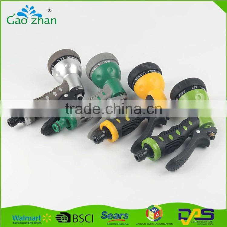 1/2" fitting Adjustable plastic ABS PP garden hose quick nozzle water spray gun