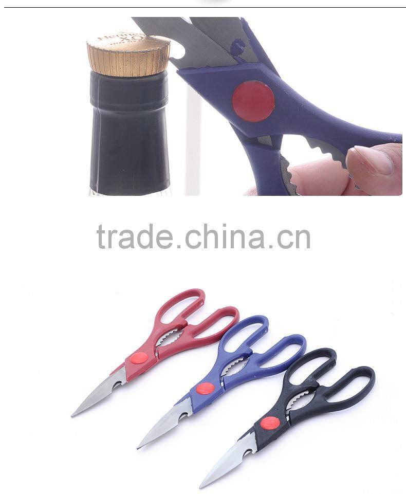 Multi-Functional Heavy Duty Stainless Steel Kitchen Scissors Non Slip Bottle walnut Opener Enhanced Grip