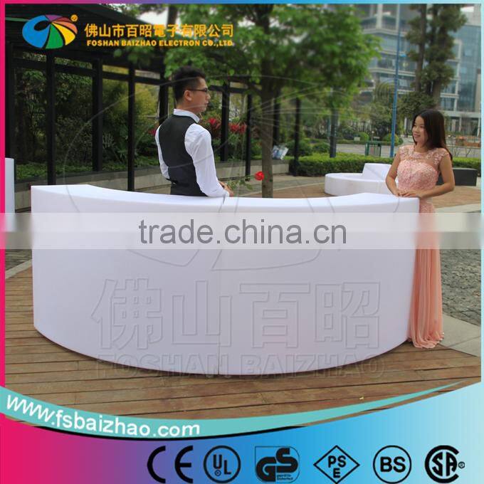 illuminated plastic Outdoor lighting bar table / Led waterproof bar counter