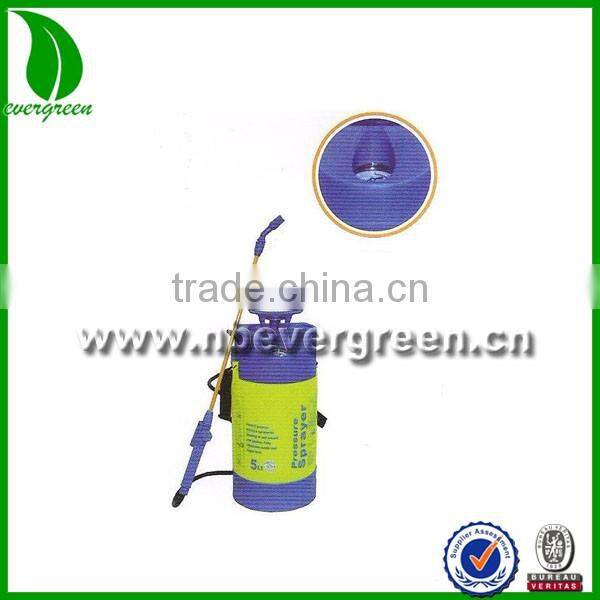 Garden pest control portable plastic 5L pressure sprayer with pressure gauge