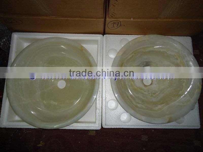 GOOD QUALITY PURE GREEN ONYX ROUND SINKS AND BASINS