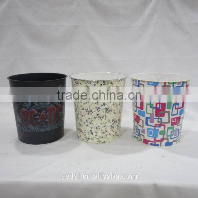 PP material Home use colorful transparent rubbish can