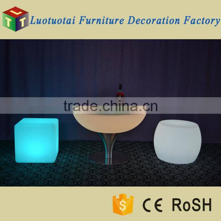 led table set /wireless remote control multicolor change dining led table set