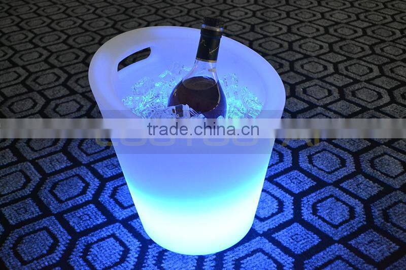 lighted up led bar bucket waterproof led bucket for bar lighting ice bar bucket