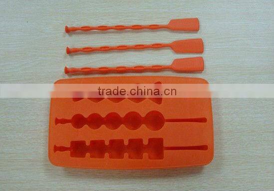Silicon Ice Cream Mold with Plastic Stick