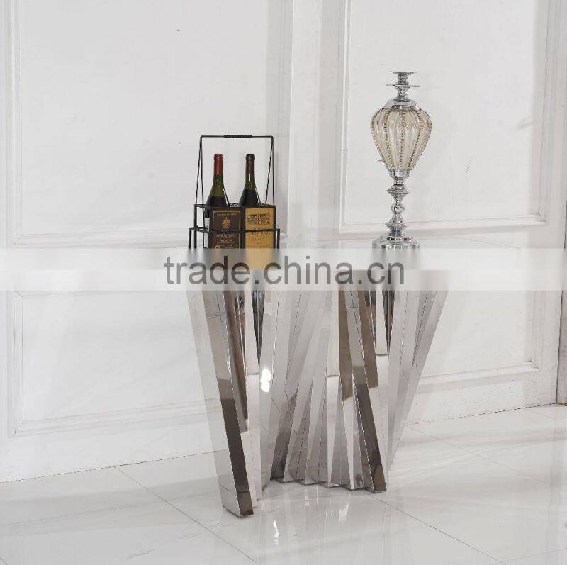 F407 Bedroom Furniture Modern Tempered Glass Console Table