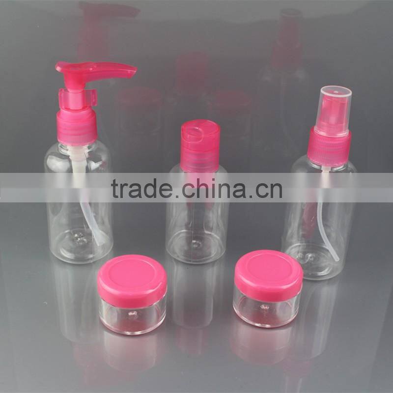 pvc bag package transparent spray bottle pump bottle plastic bottle set for cleaning products