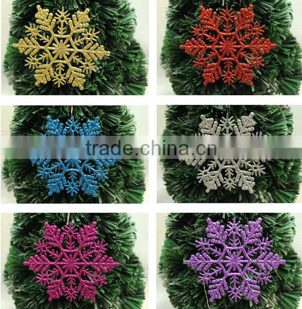 15051801 Hot Sale plastic christmas plastic glitter snowflake