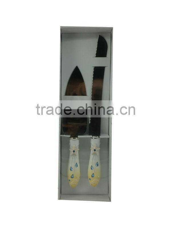 colour butterfly wedding cake knife