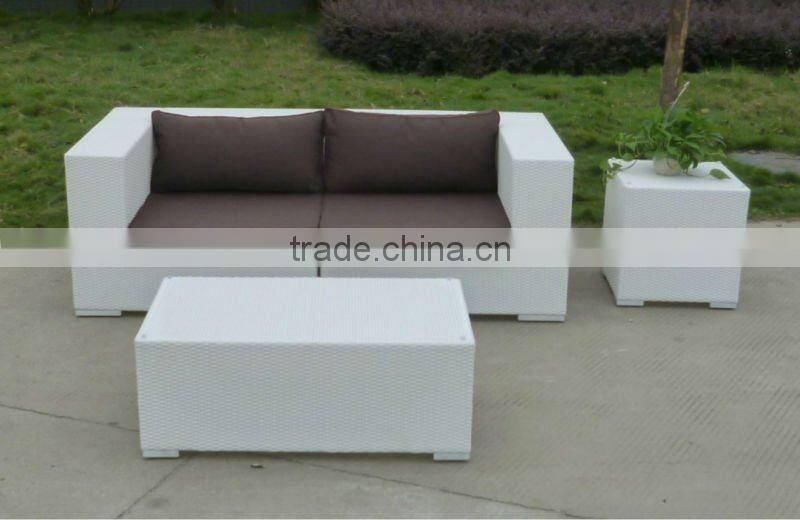 Rattan outdoor furniture sectional sofa with cushion