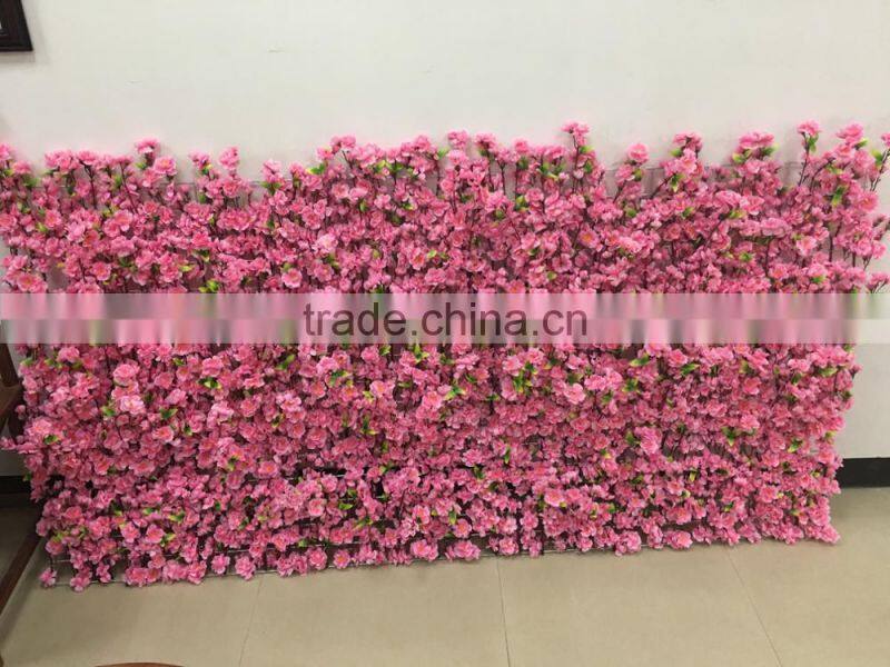Artificial silk flower wall backdrop for wedding decoration