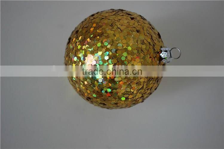 festival shiny ball ornament 7cm diameter glowing color hanging ball