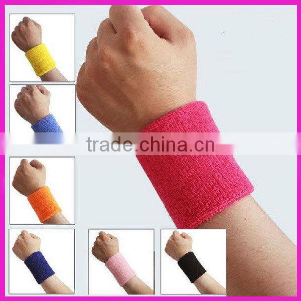 high quality 100% cotton yellow sweatbands