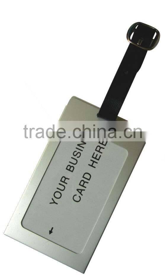 SILVER LUGGAGE/BAGGAGE/SUITCASE/BAG ID/NAME/ADDRESS ALUMINUM LUGGAGE TAG