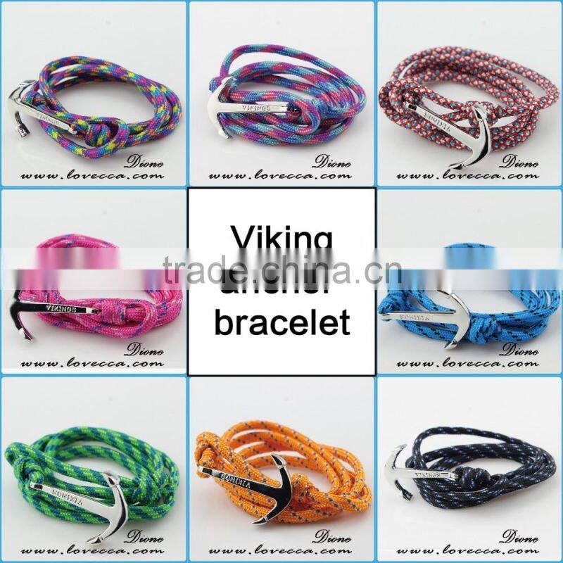 Wholesale Paracord Handmade Rope Wristband Anchor Bracelet with 2mm Rope