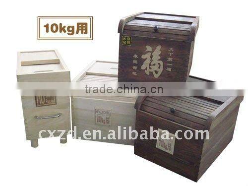 China best wood rice box for storage rice