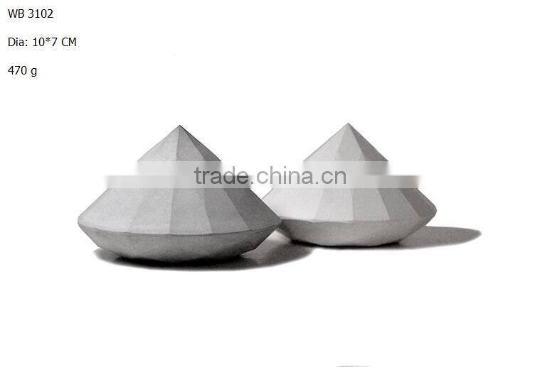 concrete home desktop deco Geometry cement Paperweight